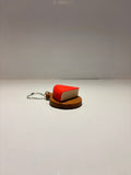 Cheese Wedge Clicker Keychain