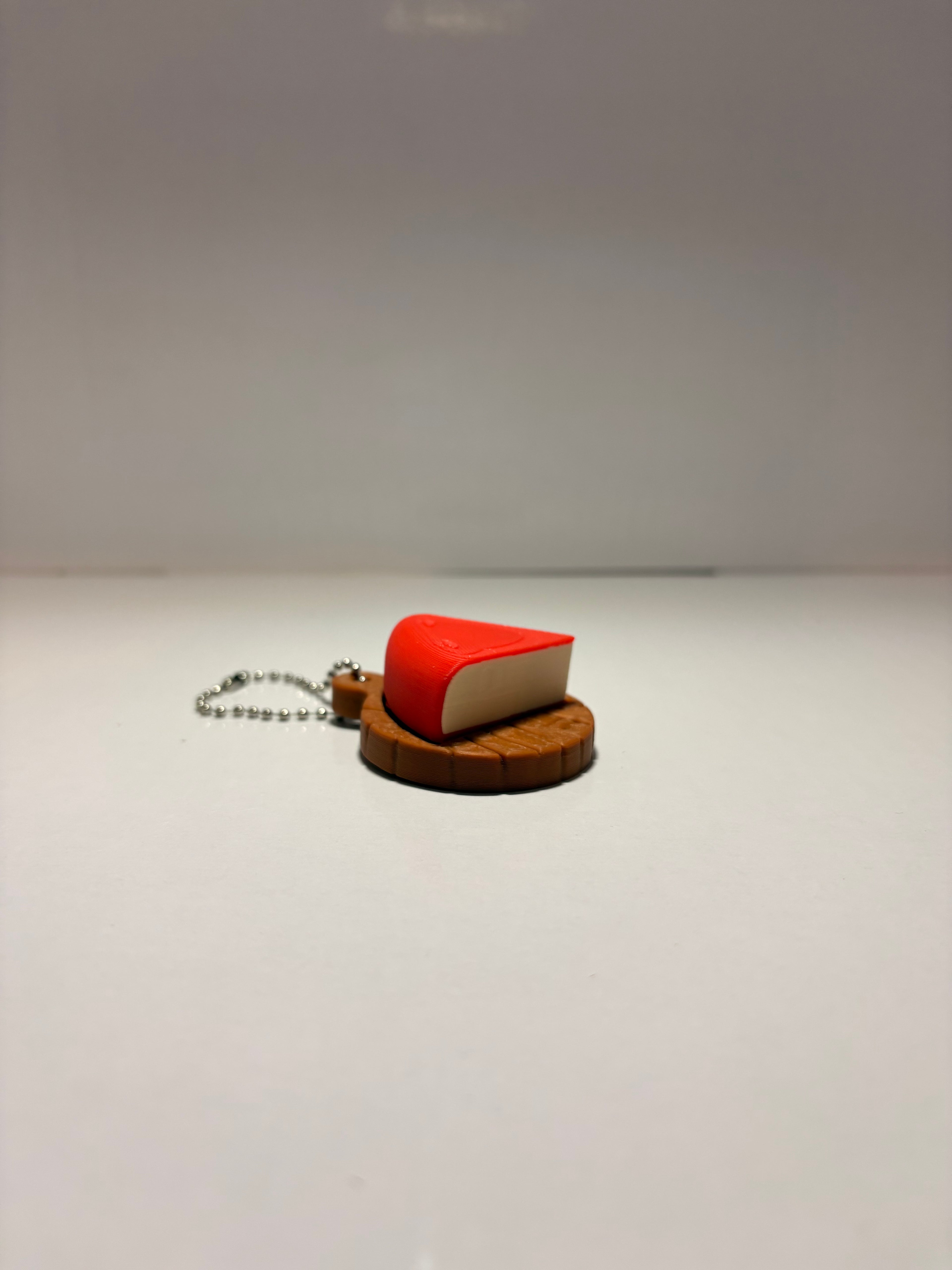 Cheese Wedge Clicker Keychain