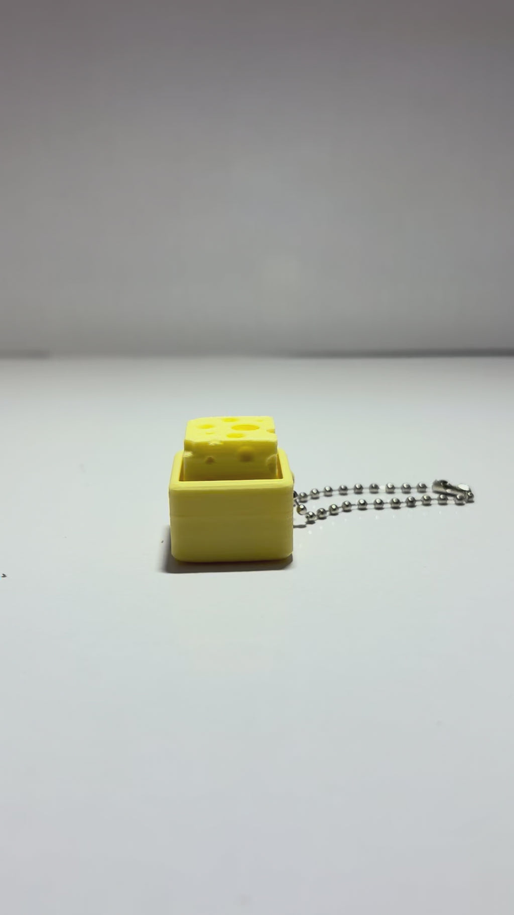 Cheese Cube Clicker Keychain